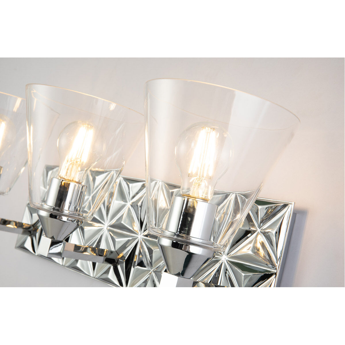 Alpha 3 Light 25 inch PC Bath Light Wall Light in Polished Chrome